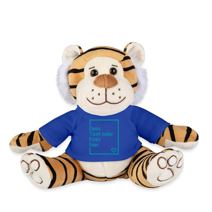 Spreadshirt Tiger Kuscheltier Selbst Gestalten Mit Foto Oder Text | Plüschtier Personalisiert Plüsch