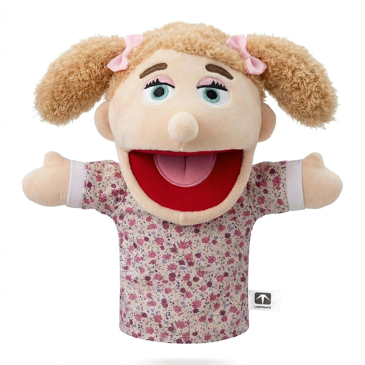 LOMTRATS Familie Handpuppen für Kinder, beinhaltet Opa, Oma, Papa, Mama, Tochter, Sohn mit beweglich