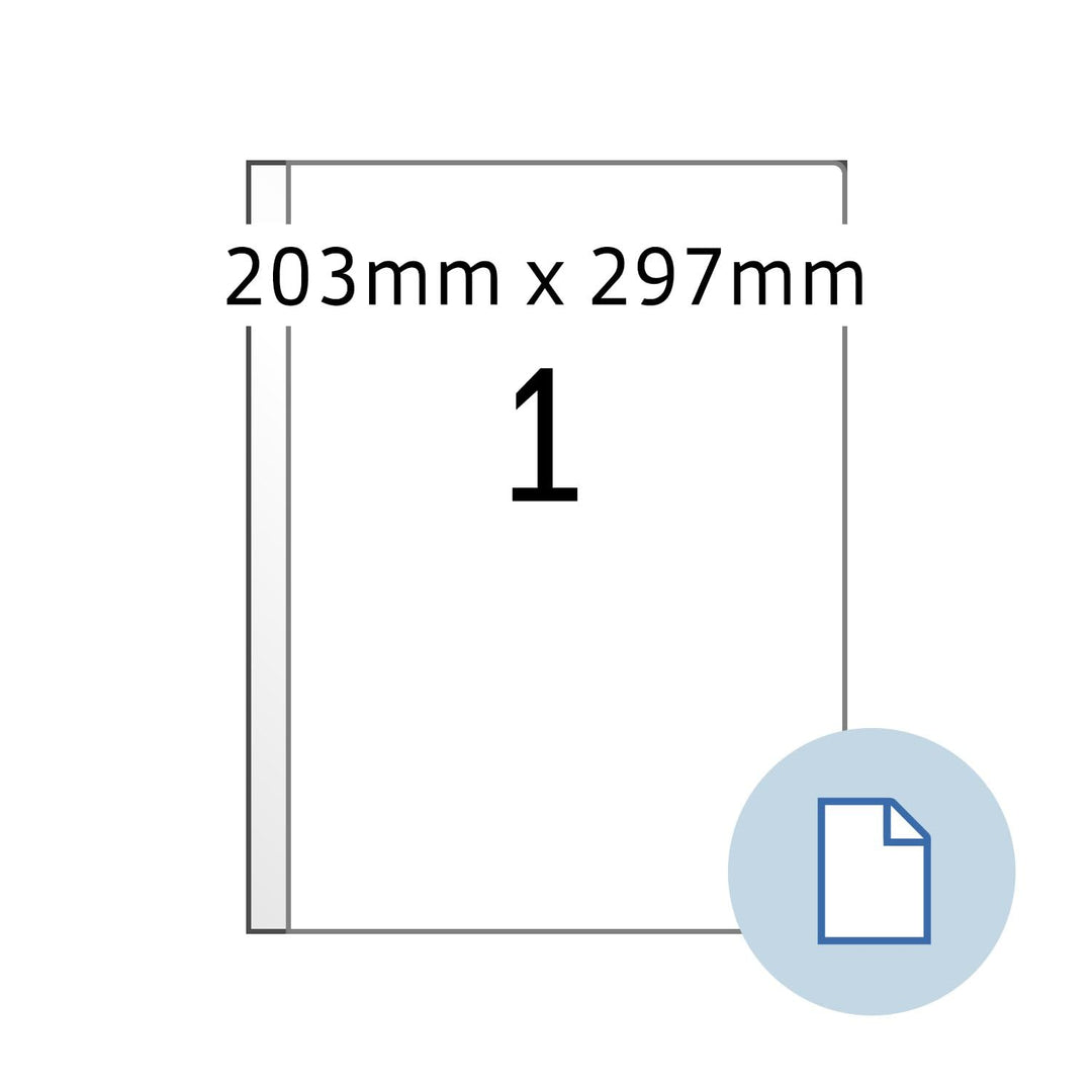 Herma 58101 Folien-Etiketten DATAPRINT, 203 x 297 mm, weiss