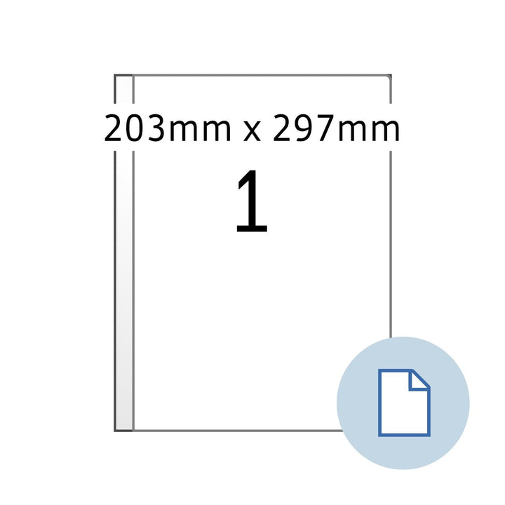 Herma 58101 Folien-Etiketten DATAPRINT, 203 x 297 mm, weiss