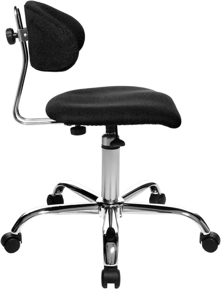 Topstar Sitness 40, Fitnesshocker, Arbeitshocker, Rollhocker mit Rückenunterstützung, 3-Dimensional