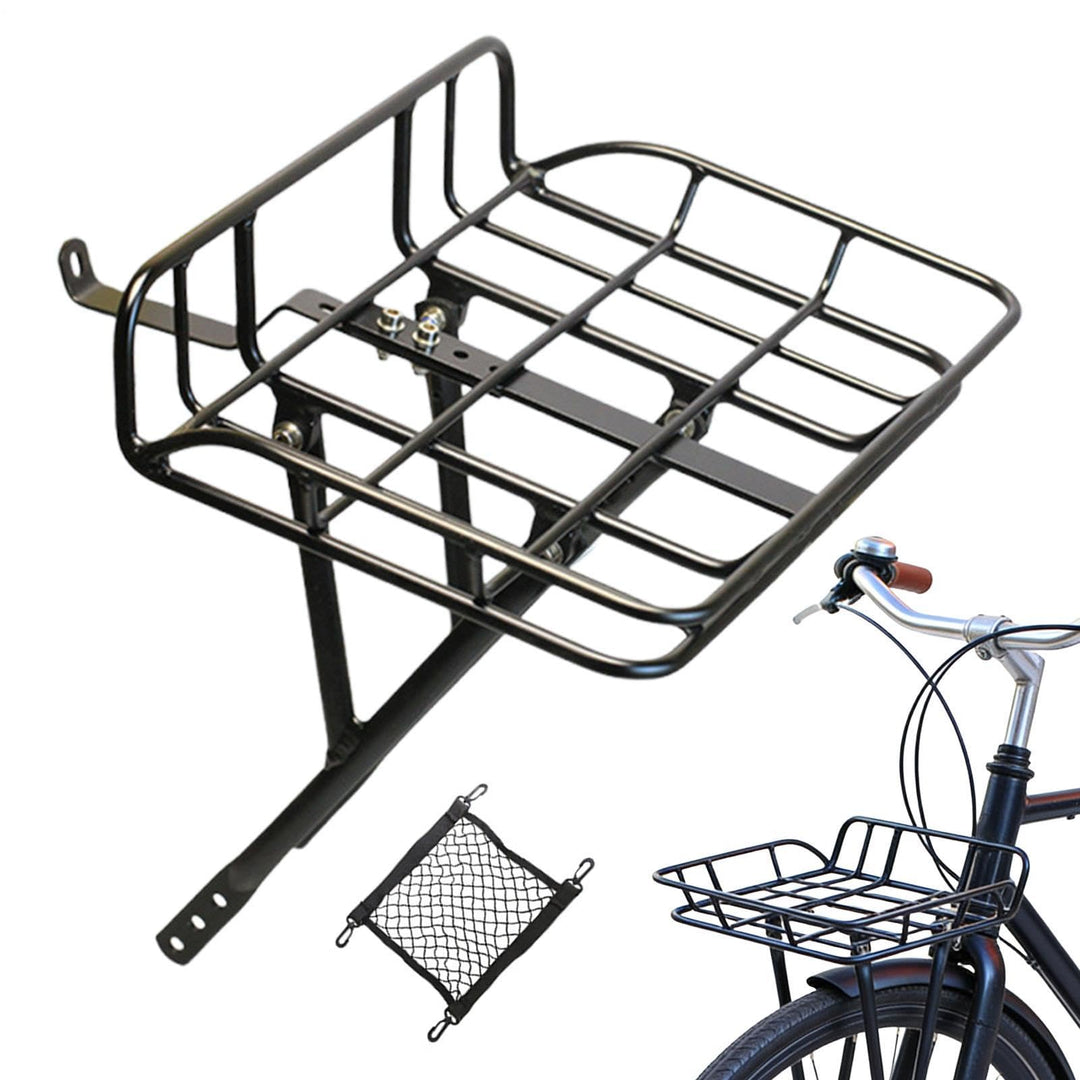 Fahrrad-Frontgepäckträger - Stabiler Gepäckhalter und Ladungsträger | Grosser Front-Fahrradkorb,Für