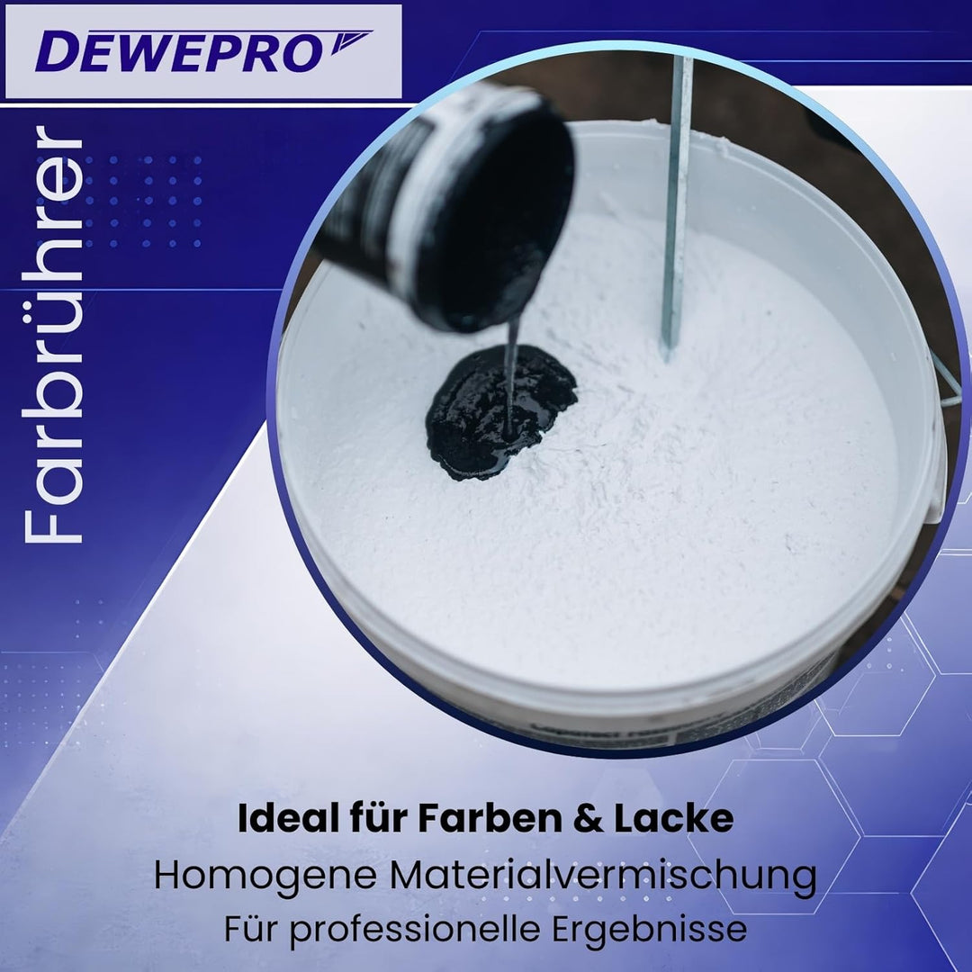 2er Set DEWEPRO® Universal Rührquirl - Allround Rührstab mit gezacktem Polyamid-Kopf ø125x600mm Univ
