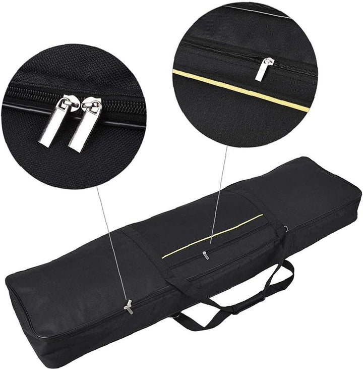 NIDONE Klaviertasche für elektronisches Klavier, 88 Tasten, universal, dick, wasserdicht, Schwarz, S