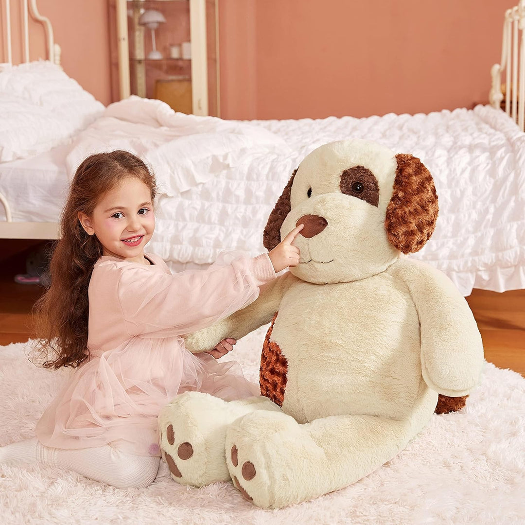 IKASA Gross Hund Kuscheltier Riesen Stofftier,78cm Welpe Gross Plüschtier Riesige Plüsch Spielzeug F