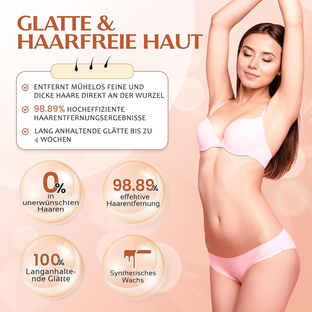 800 Gramm Dermawax Silky Peach Hypoallergen Waxing Perlen zur Haarentfernung Augenbrauen Gesicht Int