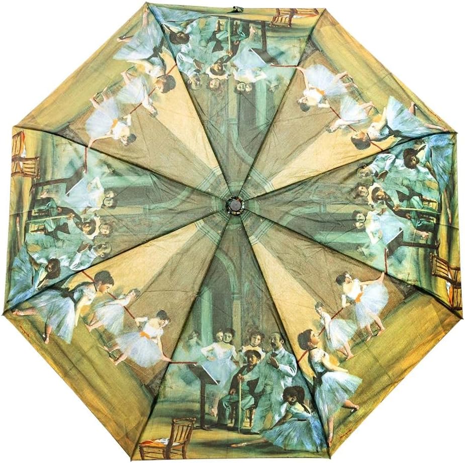 LUCKYWEATHER Regenschirm Taschenschirm Mini Damen Motiv Degas Ballet Class I Taschenschirme klein un
