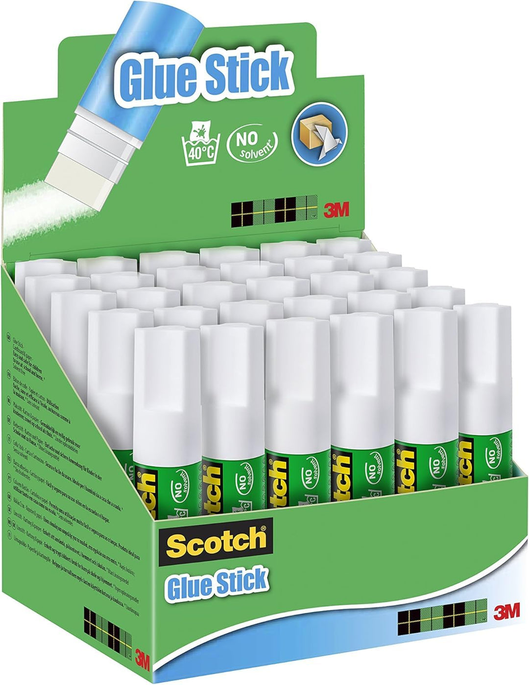Scotch Permanent Klebestift - 1 Packung mit 30 Klebesticks ohne Lösungsmittel - 8g pro Stick - Mehrz