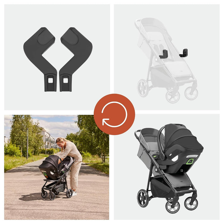 hauck Babyschalen Adapter, Schwarz - nur Kompatibel mit Shop N Care Kinderwagen - Geeignet für Drive