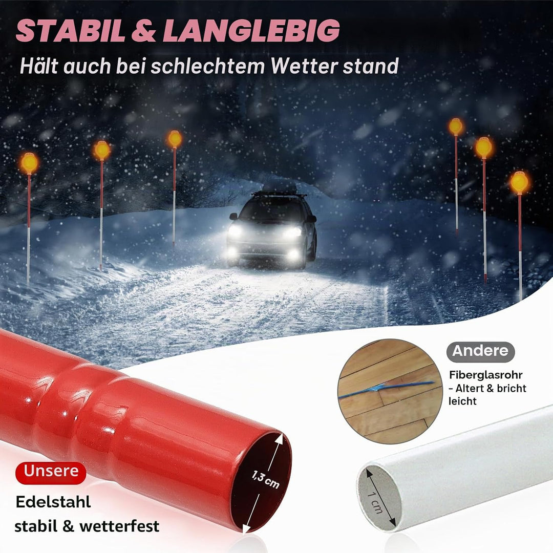 Einfahrtsmarkierungen, 121,9 cm Auffahrtsreflektoren für Schneepflügen – doppelseitige reflektierend