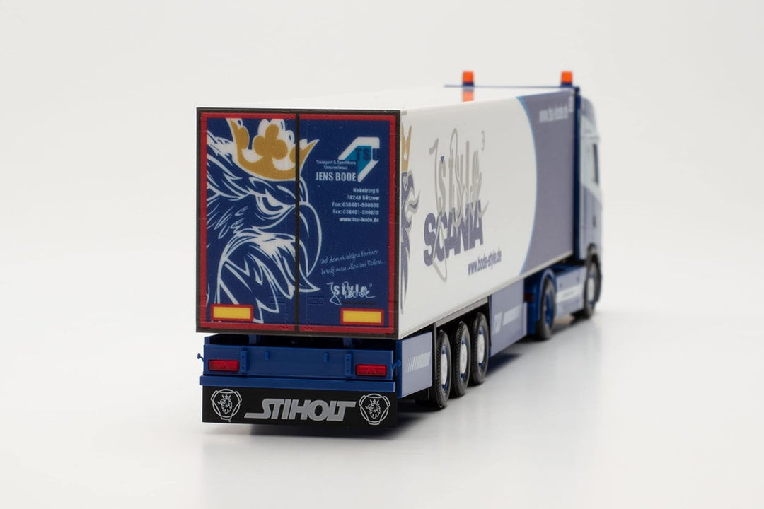 herpa 314466 Scania CS 20 HD Kühlkoffer-Sattelzug „TSU Bode“ Modell LKW Miniaturmodelle Kleinmodell