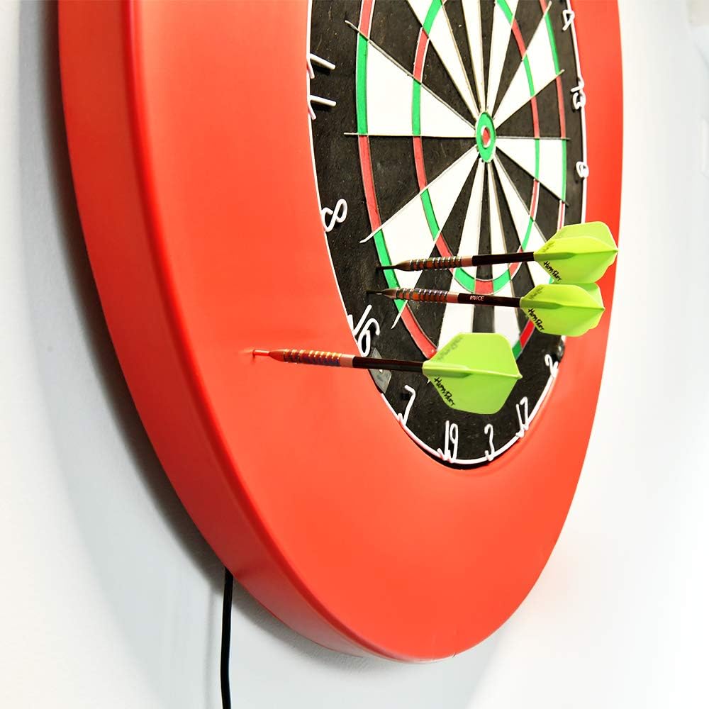 ONE80 Dart Catchring Surround Dartscheibe Schutz Dart Auffangring für 45 cm Dartscheibe Rot, Rot