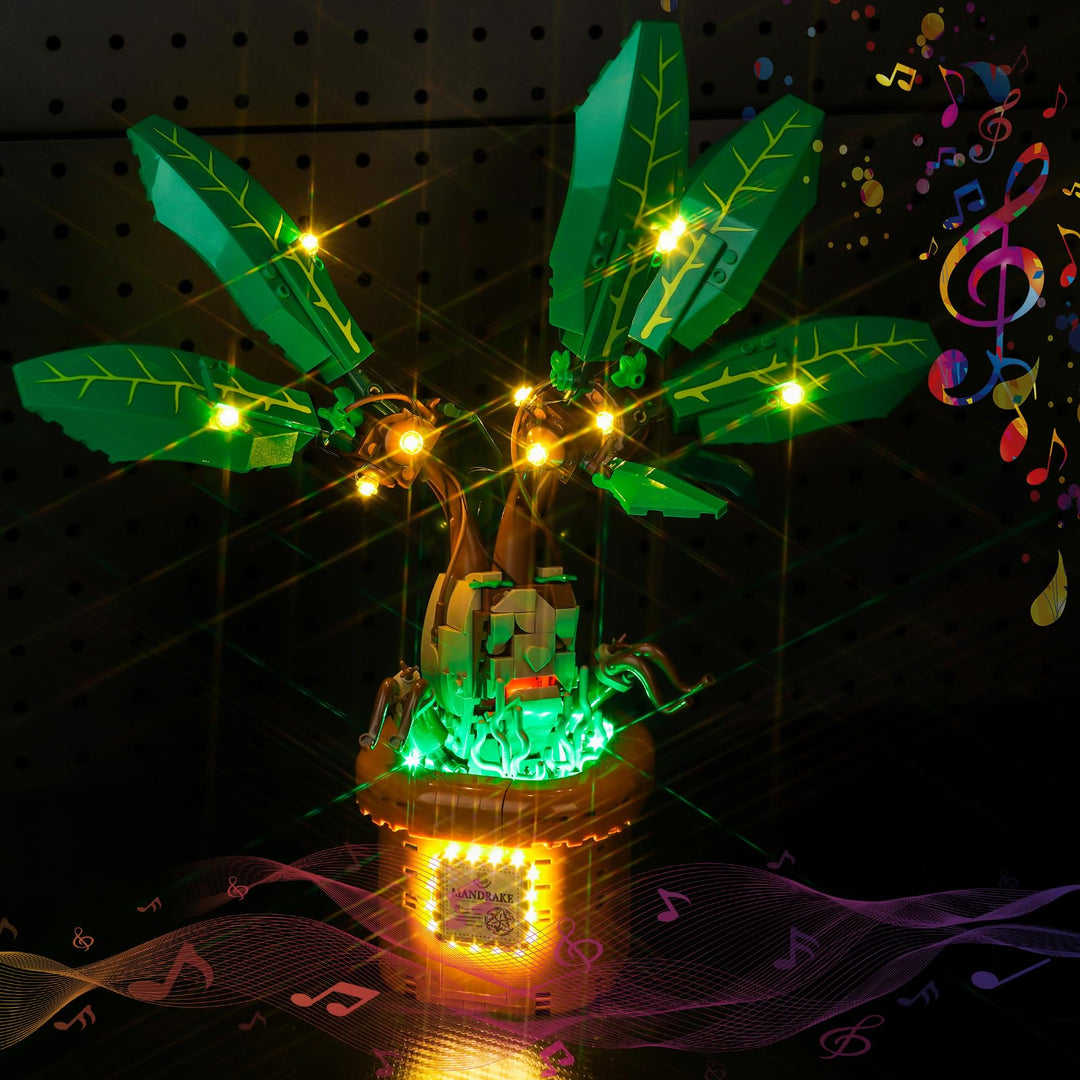 LocoLee Licht Kompatibel mit Lego Zaubertrankpflanze: Alraune 76433, Nur Lichter Set Musik Version -