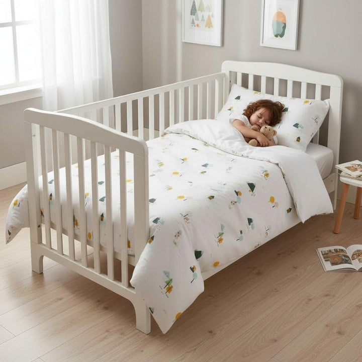 various Wendbare Babybettwäsche-Sets (60 x 120 cm), 100% Baumwolle, bestehend aus Bettbezug und Kiss