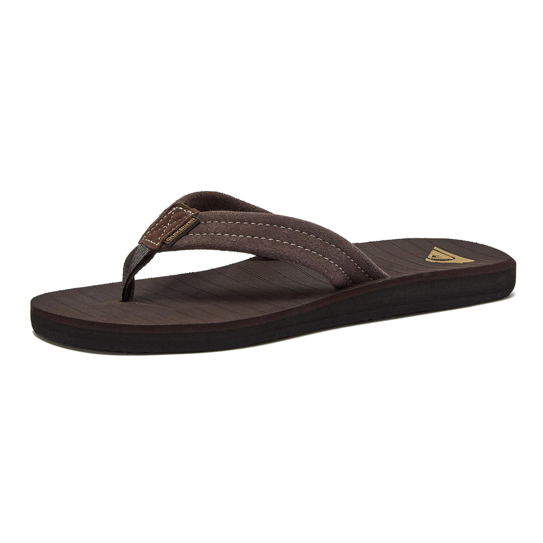 Quiksilver Carver Suede 3-Punkt Flip Flop Sandale, Braun Blau Rot, 43 EU 49.5 EU Demitasse Solid, 49