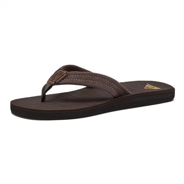 Quiksilver Carver Suede 3-Punkt Flip Flop Sandale, Braun Blau Rot, 43 EU 49.5 EU Demitasse Solid, 49