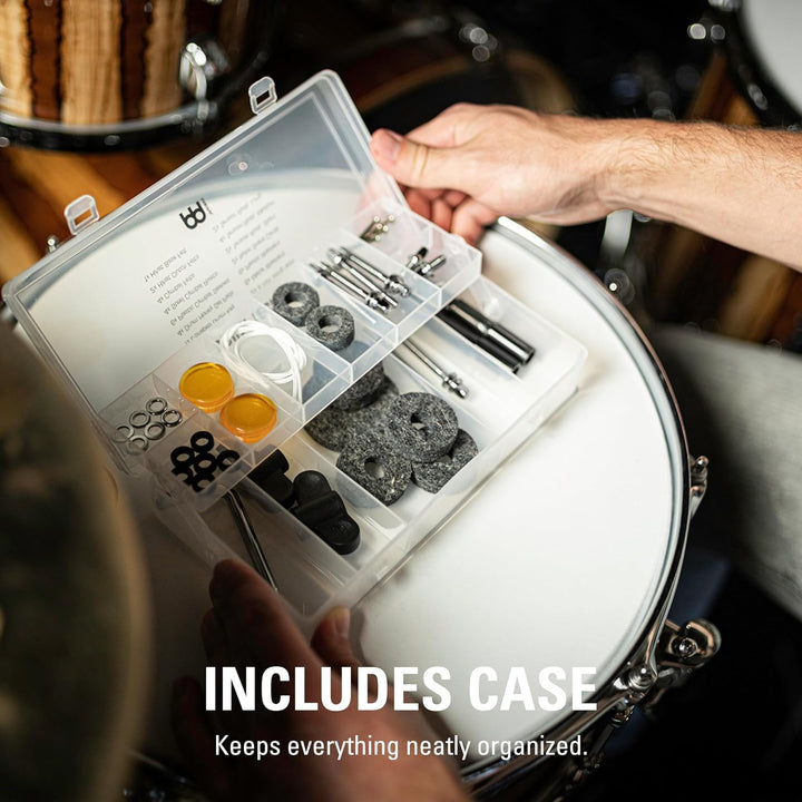 Meinl Cymbals Drum Tech Kit – Schlagzeug Zubehör Ersatzteile Set (46-teilig) mit Stimmschlüssel, Bec