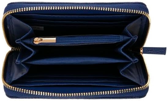 DRAEGER Paris – Geldbörse – 15 x 2,5 x 9,5 cm – Grün/Gold – Reissverschluss – Accessoire Mode, Mode,