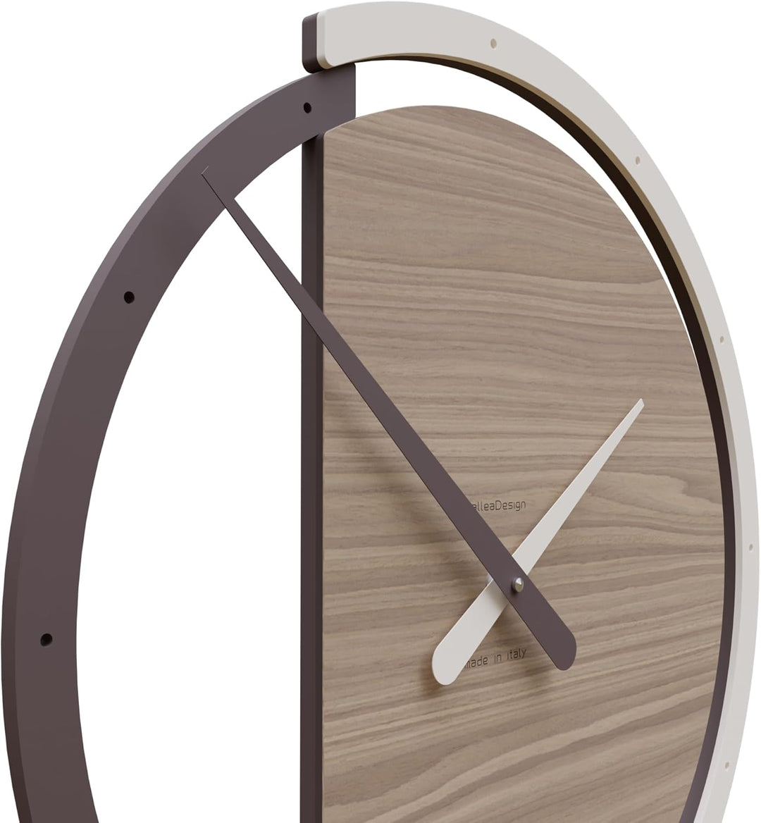 CalleaDesign 45 cm Wanduhr Zaki Canaletto Walnuss, Canaletto Walnuss