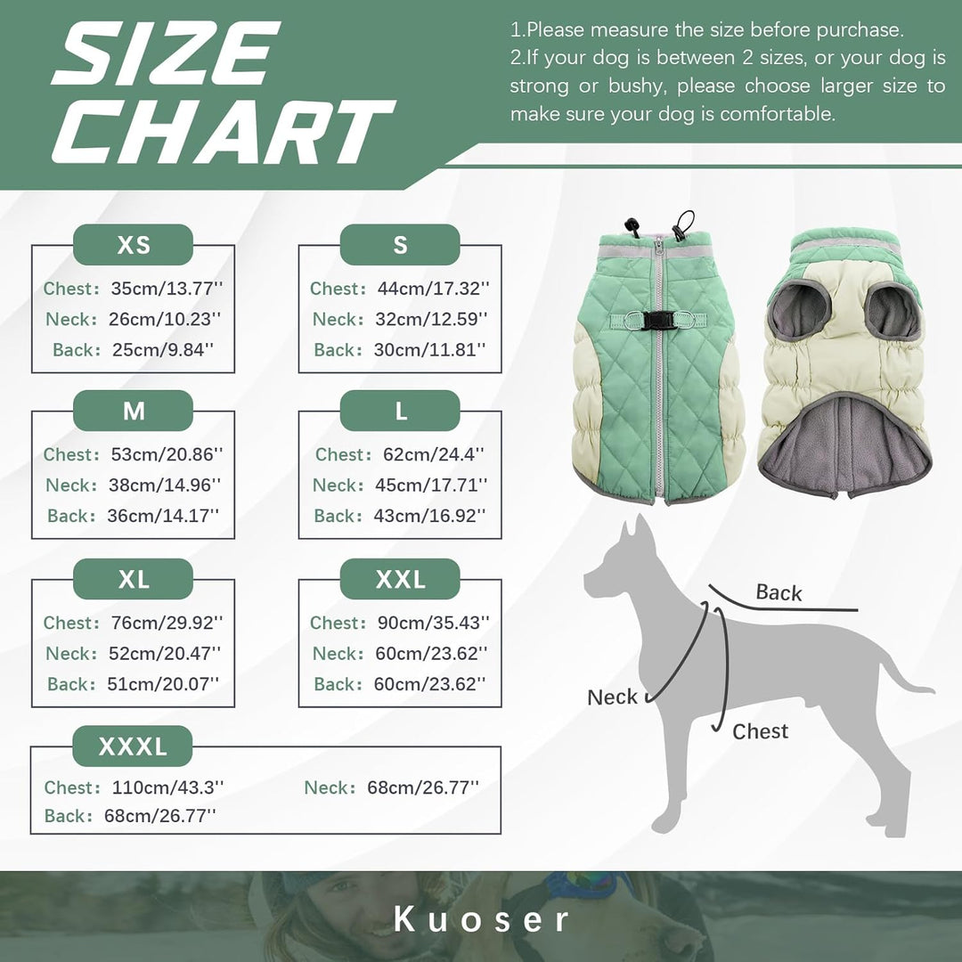 Kuoser Wärme hundemantel, Winddicht hundejacke, Reflektierend hundemantel für kleine Hunde, hundeman