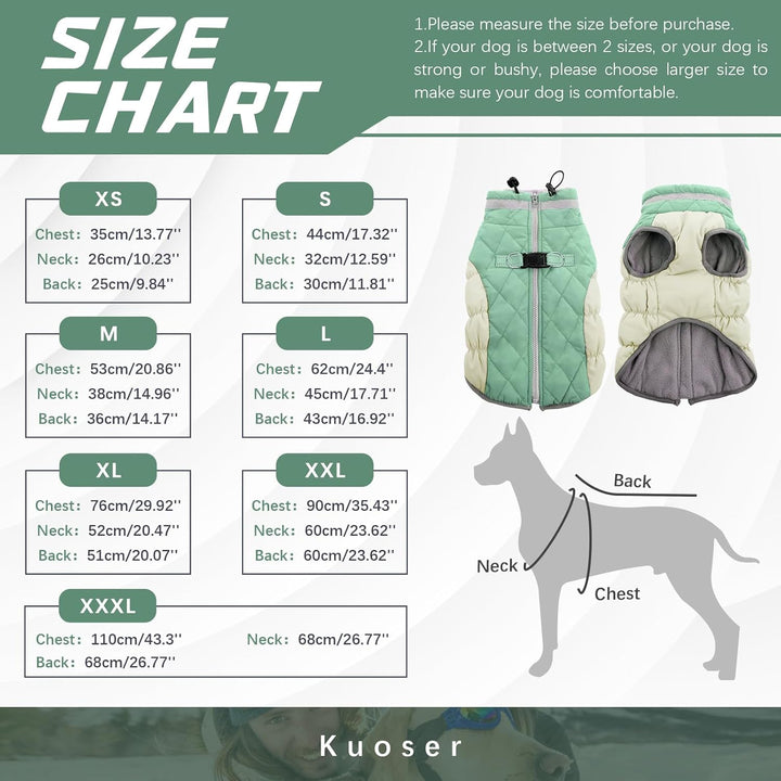 Kuoser Wärme hundemantel, Winddicht hundejacke, Reflektierend hundemantel für kleine Hunde, hundeman