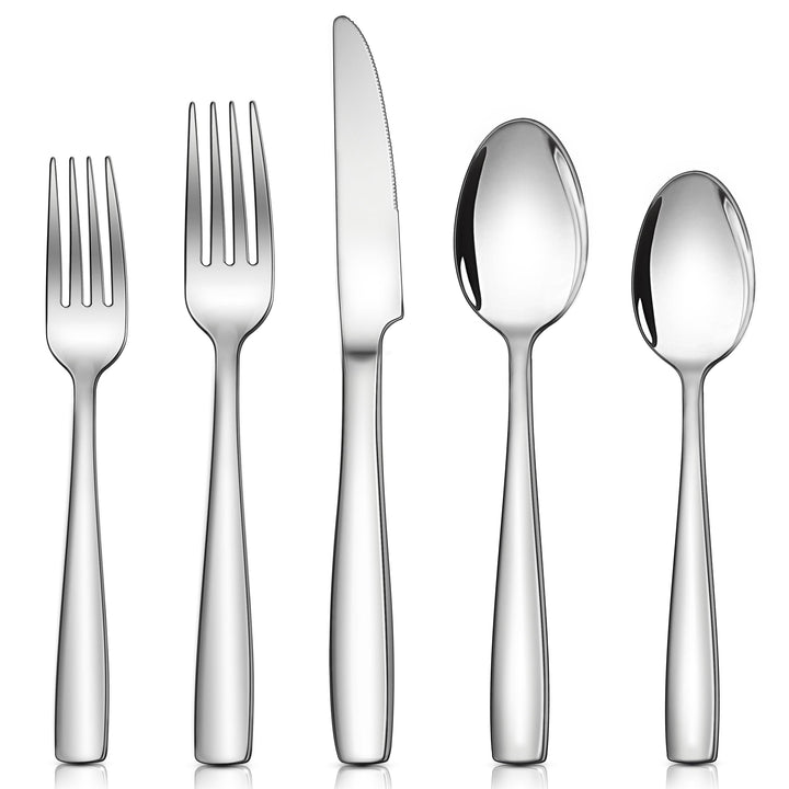 Homikit Besteck Set, 30-teilig Besteckset für 6 Personen, Edelstahl Poliert Essbesteck, Elegantes Be