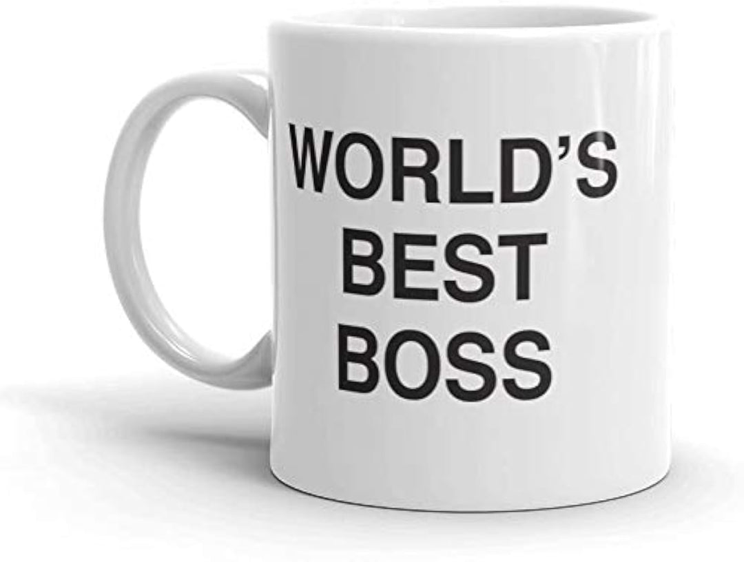 The Office-World's Best Boss Tasse, Dunder Mifflin Keramikbecher, 325 ml Weiss/Opulenter Garten, Wei