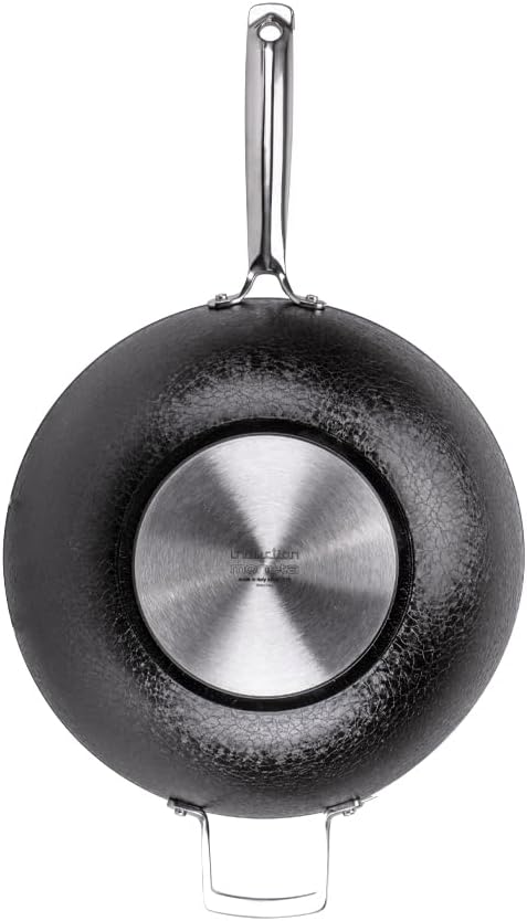 Moneta Armonia Finegres Wok 32 cm 1 Griff + 1 Griff, natürliche Beschichtung FineGres (NO PFAS), auc