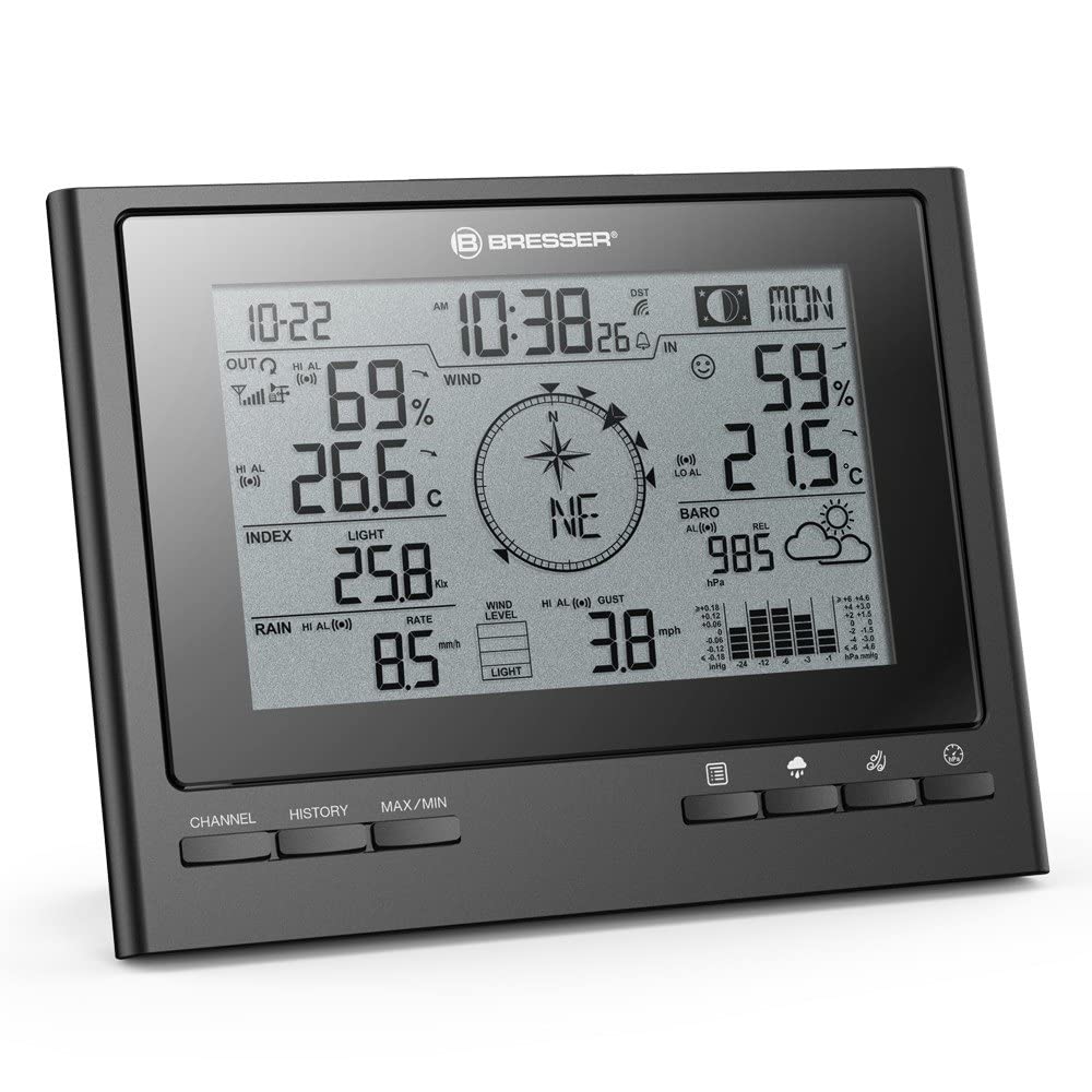 Bresser zusätzliche Basisstation für 7003100 ClimateScout Wetter-Center 7-in-1 Funk Wetterstation mi