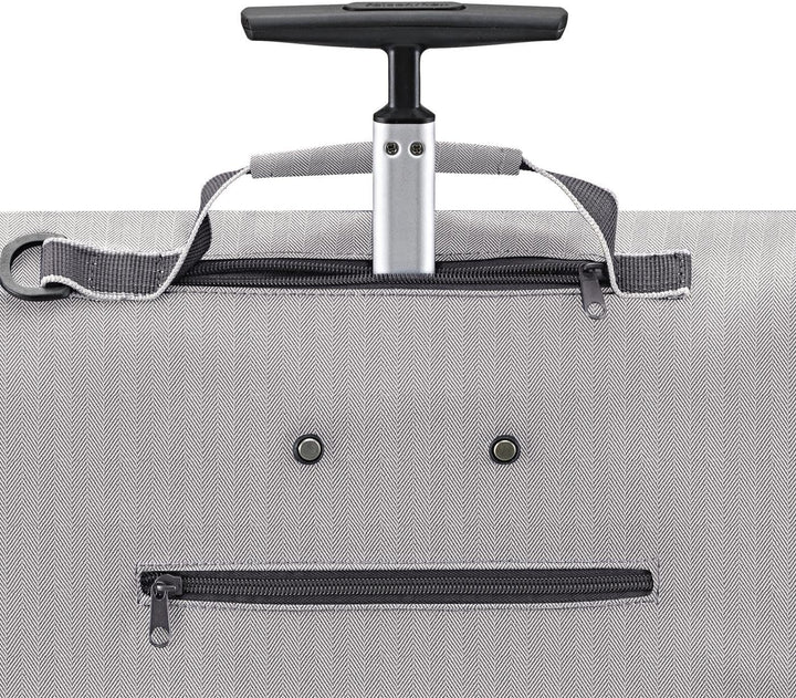 reisenthel Trolley M Tragbarer Einkaufstrolley mit stabilem Aluminiumrahmen, Couleur: Herringbone Gr