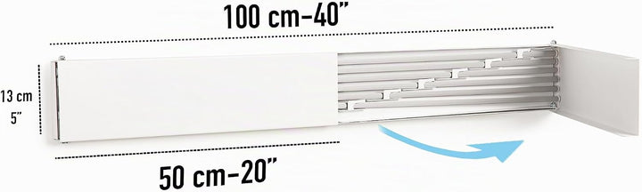 depogron Wäschetrockner 100 cm, Wand montierbar, Wäschetrockner, Faltbar, Geeignet für Innen- oder A