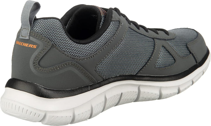 Skechers Herren Sneaker Sportschuhe 42 EU Charcoal Leather Mesh Pu Black Trim, 42 EU Charcoal Leathe