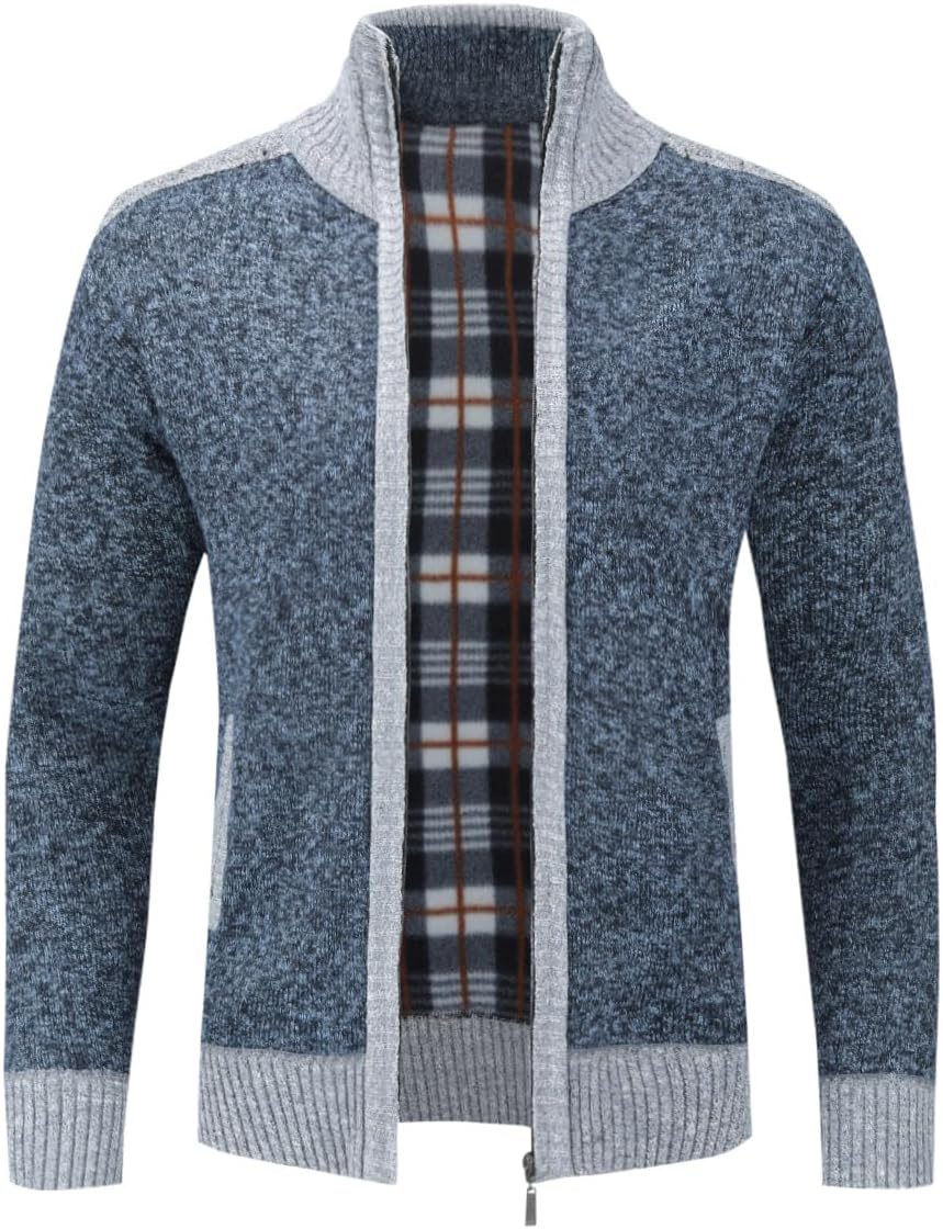 Herren Strickjacke Frühling Winter Warme Sweatjacke Freizeit Strick Fleecejacke Outdoor Übergangsjac