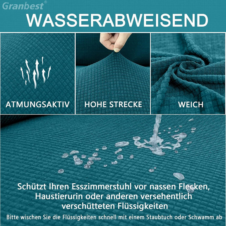 Granbest Premium Wasserdicht Esszimmer Stuhl Abdeckungen Satz Von 4, Stretch Hohen Zurück Stuhlhusse