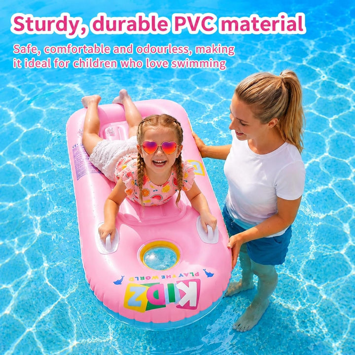 Schwimmbrett Bodyboard Aufblasbar, Surfbrett Bodyboard mit Griffen, Schwimmhilfe Aufblasbar Kinder,