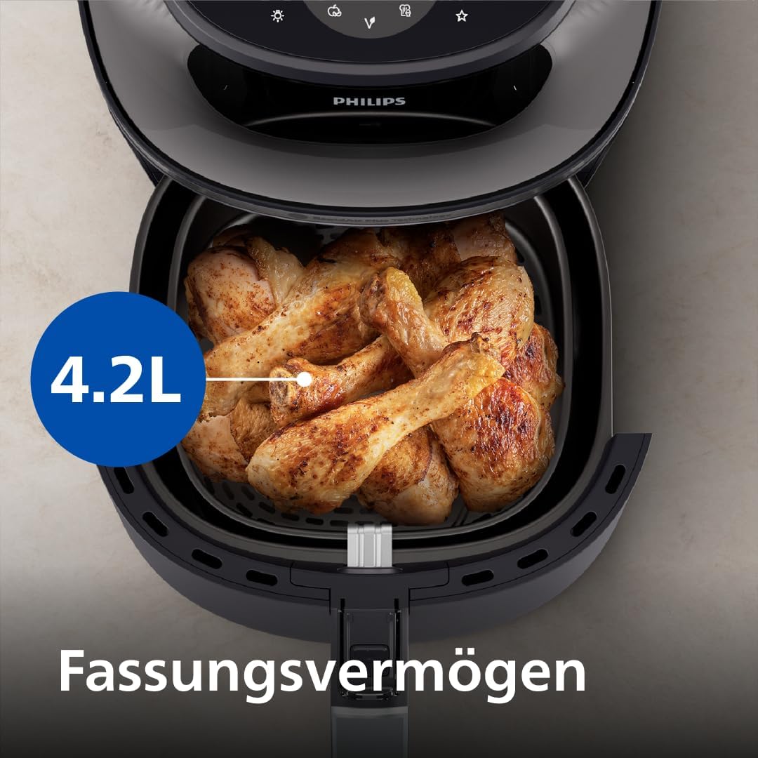 Philips Airfryer 3000 Series 4.2L, Sichtfenster, 16-in-1 Airfryer, RapidAir Plus Technologie, wenige