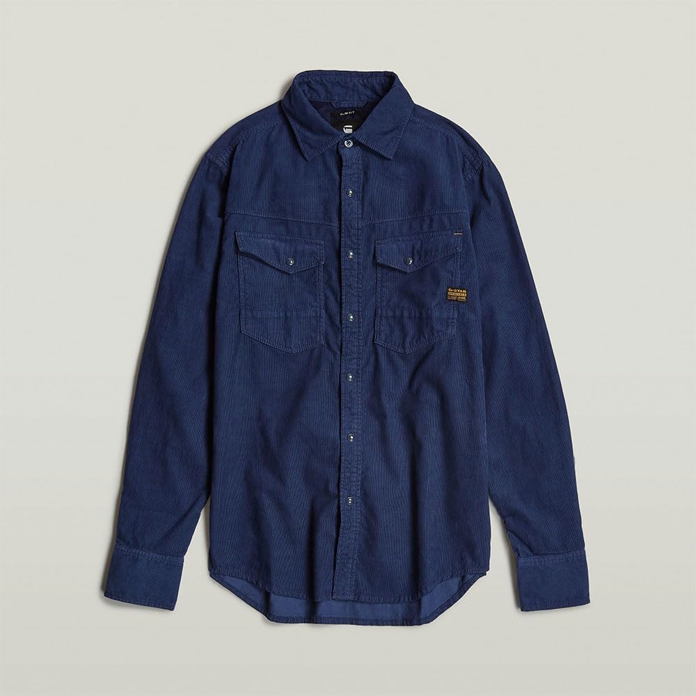 G-STAR Herren Dakota Slim Hemd Shirt, Blau (Dk Sea Blue Gd D25223-c436-g702)