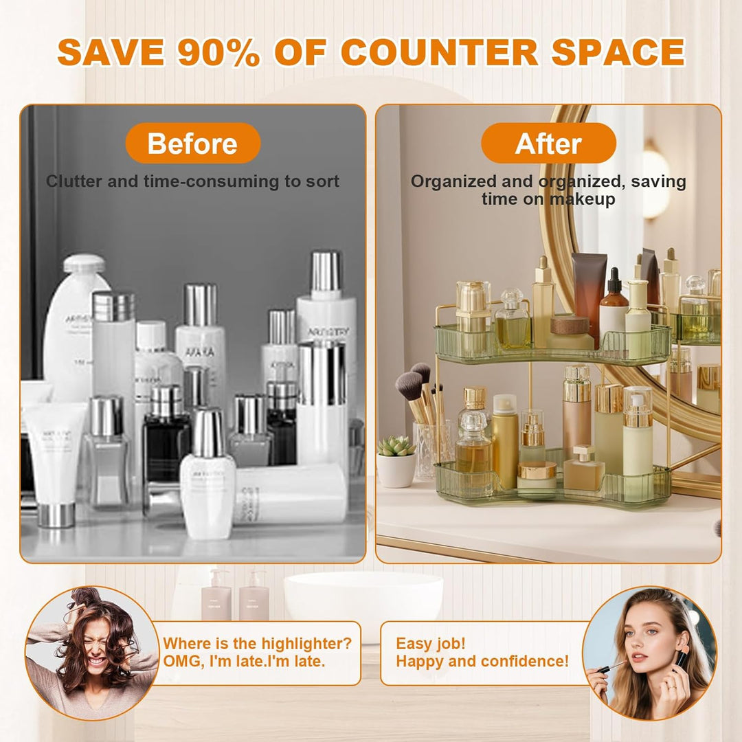 SHANNA Eckiger Make Up Kosmetik Organizer: Stauraum für die Arbeitsplatte, hochkapazitiver Hautpfleg