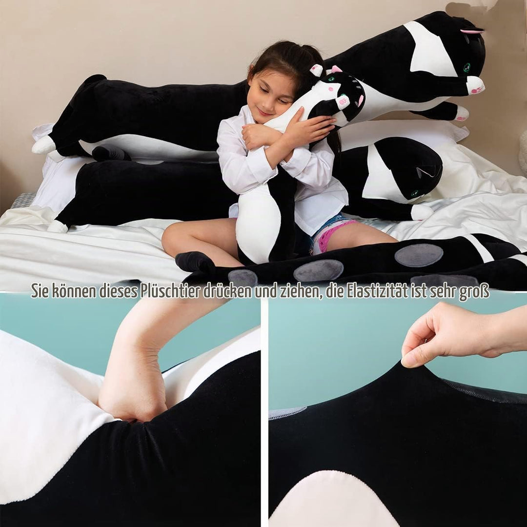 Kekeso Stofftiere Katzen Kissen Lange Kätzchen Süsse Plüschtier Katze Kuscheltier Kawaii Plüsch Sofa