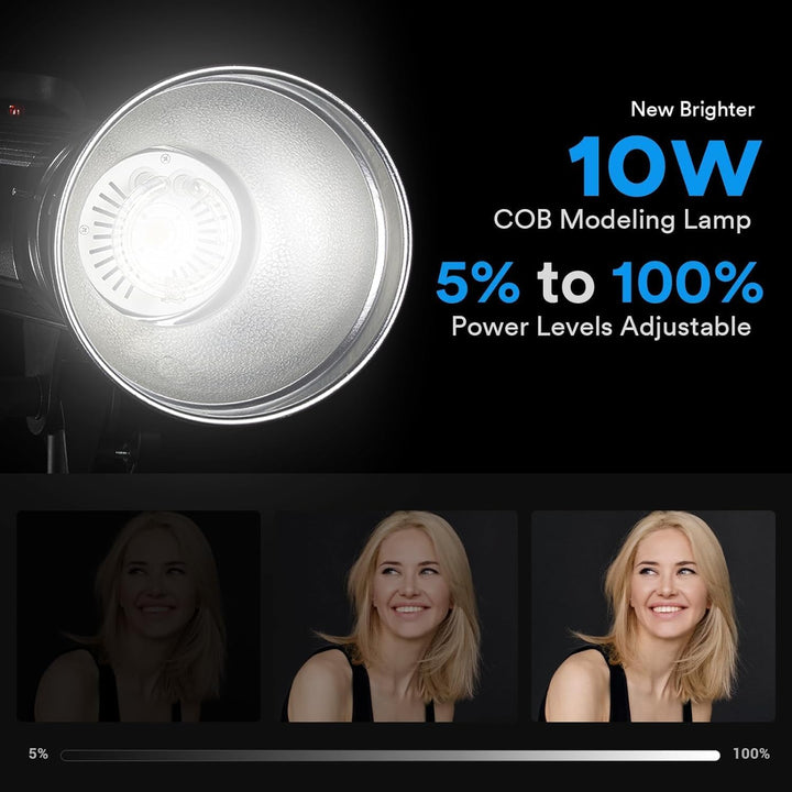 Godox SK400II-V SK400IIV 400W Studio Strobe, 2.4G X-System, 0.1-1.5S Recycle Time, GN65 5700K Monoli