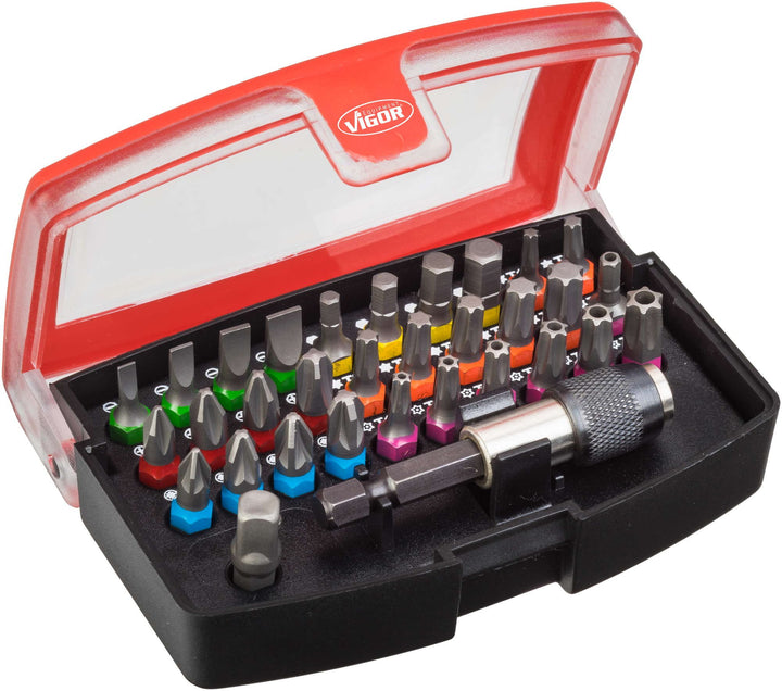 Vigor Bit-Box (gängige Profile und Grössen, farblich markiert nach Profilen, mit Verlängerung, 32 Ei