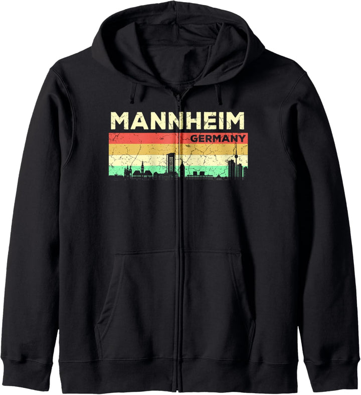 Mein Mannheim Skyline Deutschland Heimat Stadt Souvenir Kapuzenjacke