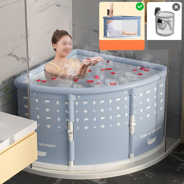 Tragbare Badewanne für Erwachsene Faltbare Badewanne mit Kissen Falten mit Einem Klick Bathtub Wanne