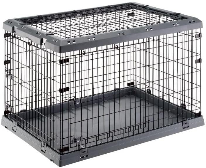 Zusammenklappbarer Käfig für kleine Hunde Superior 75 Metallzaun, mit Separator, Doppelverriegelung