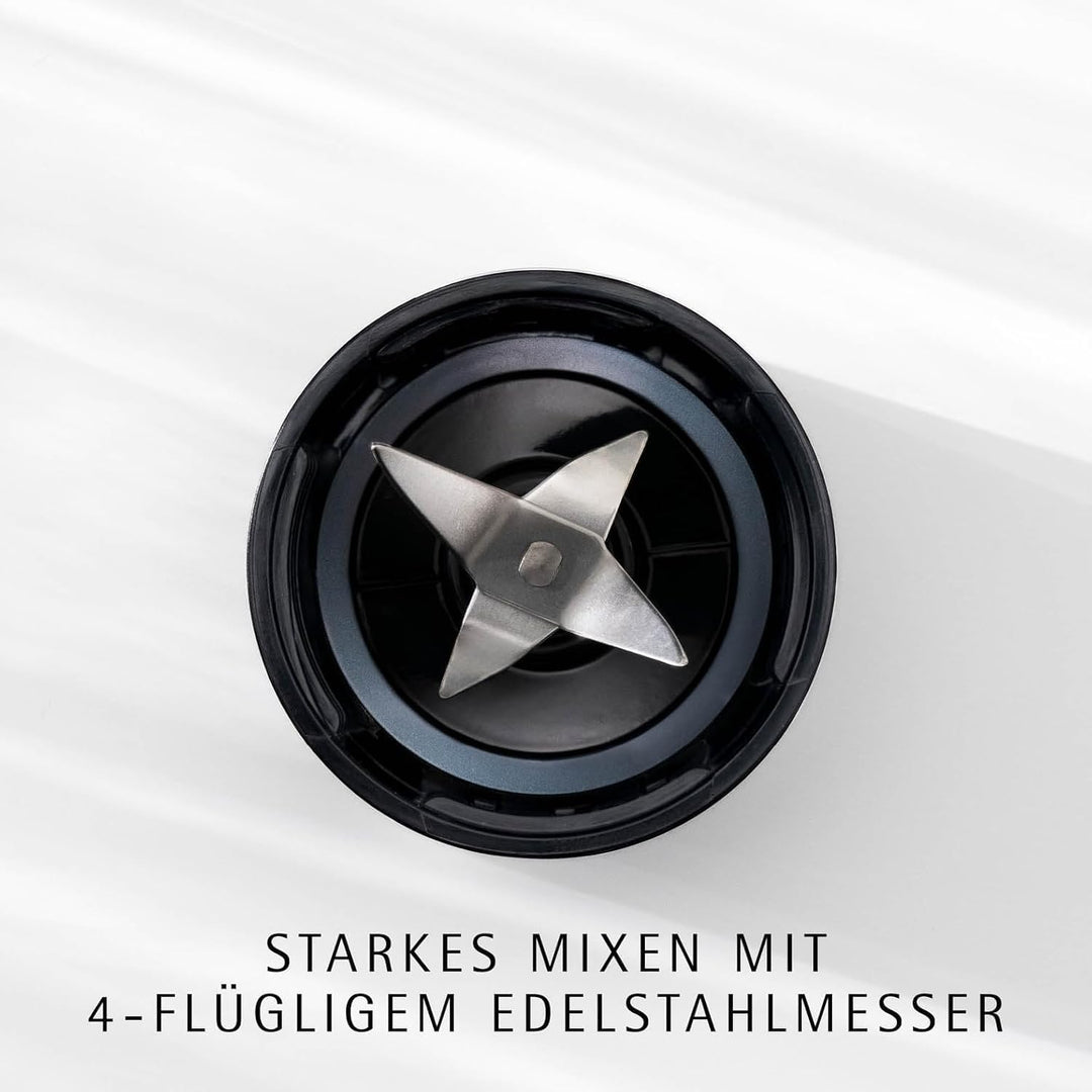 WMF Küchenminis Smoothie-to-go, Mini Standmixer mit zwei Mix-/Trinkbehältern 0,6l, Mixer Hochleistun