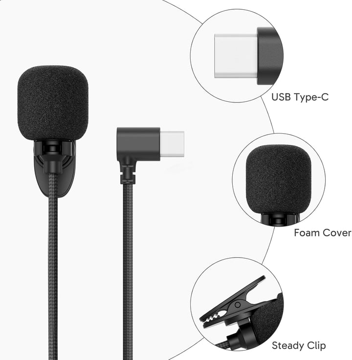 AKASO EK7000 Pro/Brave 4/Brave 4 Pro/ V50 X Action Cam Externes Mikrofon (Mirco USB)