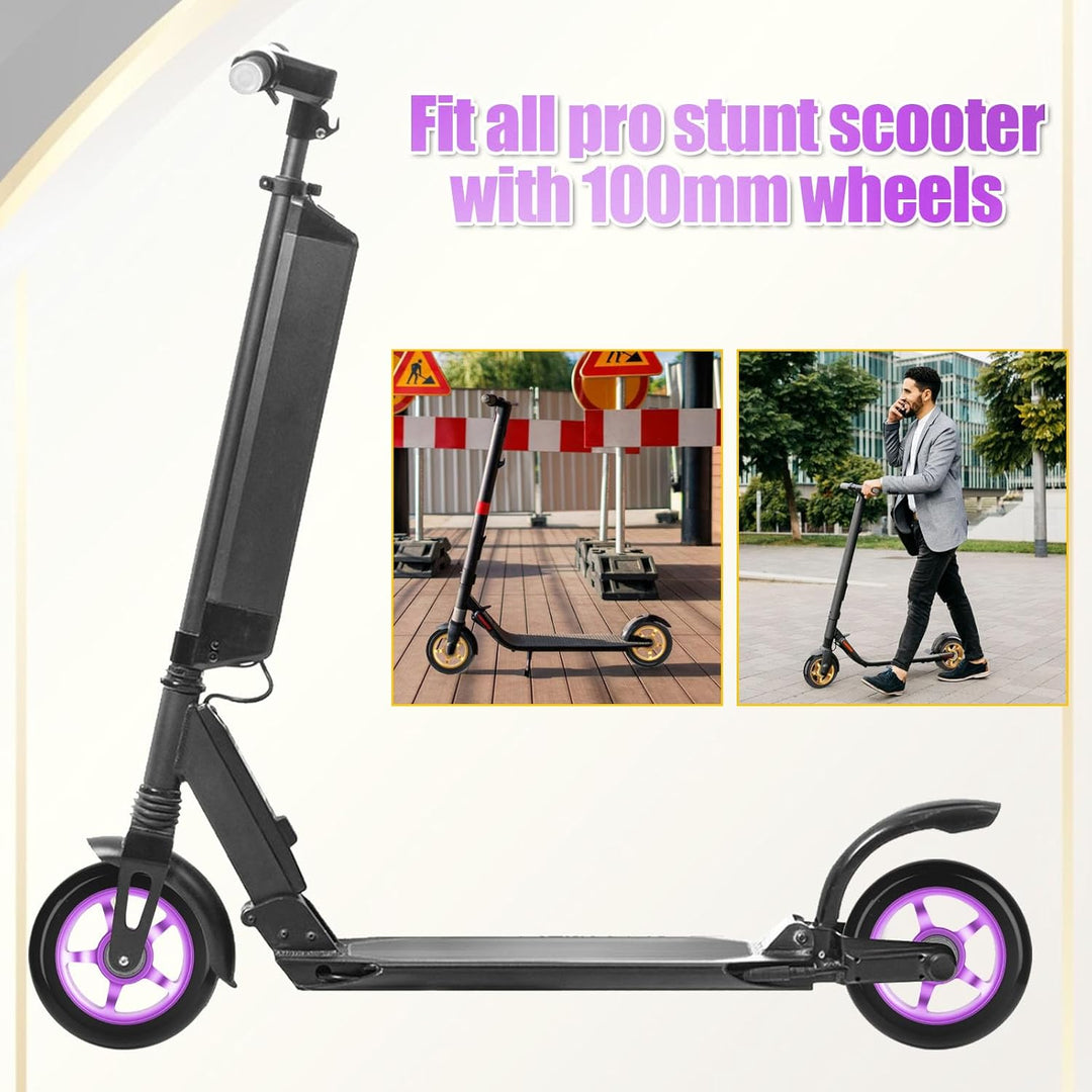 Stunt Scooter Rollen100mm, 2 Stück Stunt Scooter Räder Ersatzräder mit ABEC/ 9 Kugellager/Härtegrad