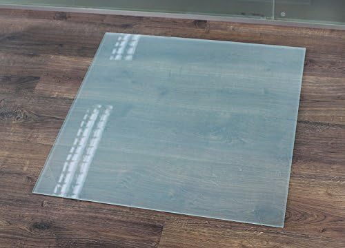 Quadrat *Frosty* 70x70cm - Kamin-Vorlegeplatte Milchglas Funkenschutzplatte Kaminbodenplatte Glaspla