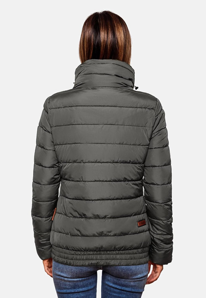 MARIKOO Damen Winter Steppjacke Poison XS-XL XS Anthrazit, XS Anthrazit