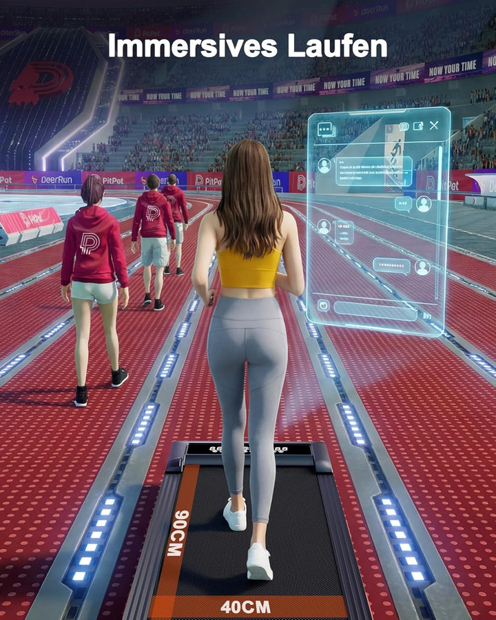 Raceable Walking Pad mit Steigung, Lacuffy Laufband für Zuhause mit APP-Steuerung, unter dem Schreib